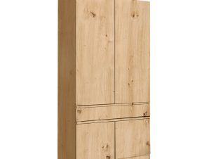 Liberta – Maison HERMES Ντουλάπα με 2 Πόρτες και 1 Συρτάρι Artisan Oak 100x52x200cm 06-0102