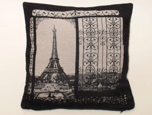 Μαξιλαροθήκη Διακόσμησης Silk Fashion Eiffel Tower 45×45